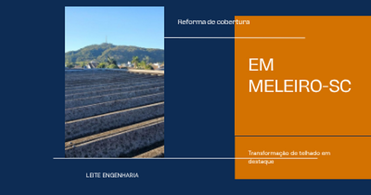 Reforma de cobertura em Meleiro, Santa Catarina.
